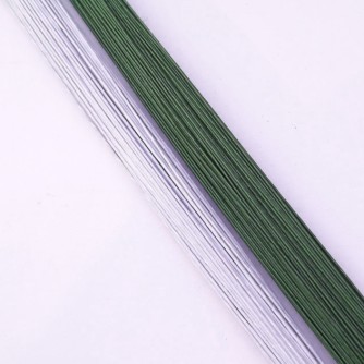 Проволока в бумажной обмотке (50 шт), 40 см, #28 зеленая