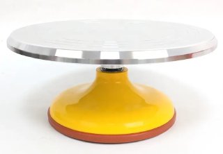 Столик поворотный металлический D31, желтый