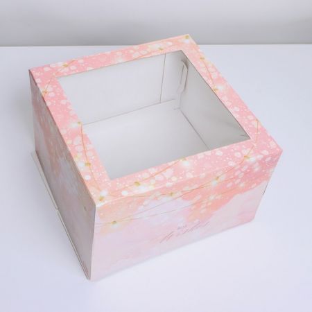 Коробка для торта «Best wishes», 29 х 29 х 19 см