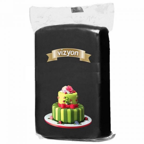 Мастика сахарная черная, Vizyon, 500 г
