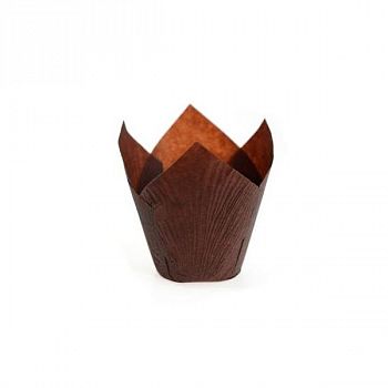 Форма-тюльпан для выпечки коричневая 80 х 50 мм, 1 шт