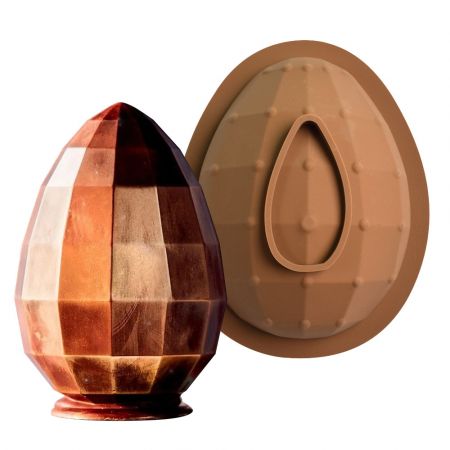 Форма силиконовая "Яйцо большое в квадратик", 18 х 15 х 6 см