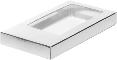 Коробка для шоколадной плитки 160*80*17 мм (серебро)