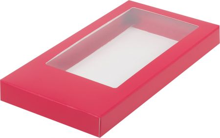 Коробка для шоколадной плитки 160*80*17 мм (красная матовая)