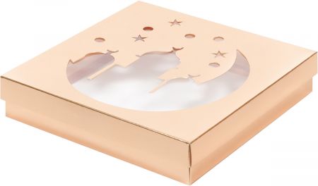 Коробка для клубники в шоколаде "Мечеть" 20 х 20 х 4 см (золото глянцевая)