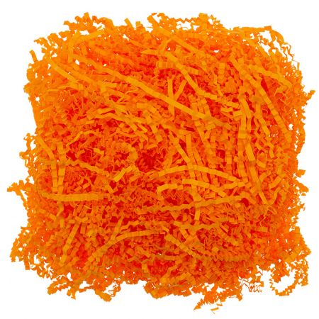 Цветная бумага наполнитель Оранжевый неон [121] 3 мм, 50 г