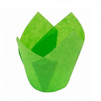 Форма-тюльпан для выпечки Зеленая 80 х 50, 1 шт