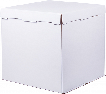 Коробка для торта 360 x 360 x 400 мм гофрокартон белая без окна