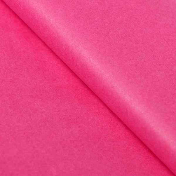 Бумага упаковочная тишью, Фуксия, 50 х 66 см