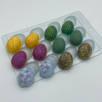 Форма пластиковая Яйца фэнтези 40 мм, 12 ячеек