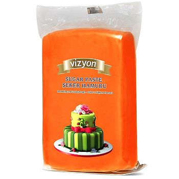 Мастика сахарная оранжевая, Vizyon, 500 г