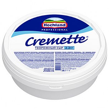 Сыр творожный Cremette 65%, Hochland, 2,2 кг