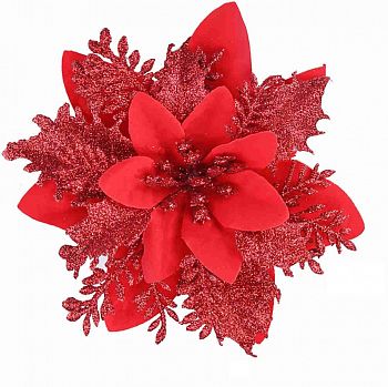 Цветок рождественский красный 14 см, 2 шт
