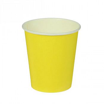 Бумажный стаканчик желтый 200 мл (1 шт)