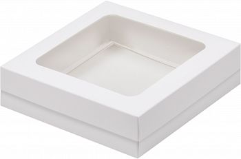 Коробка для клубники в шоколаде 150*150*40 мм (белая)