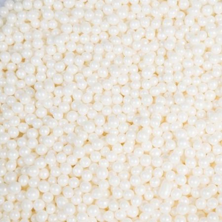 Драже рисовое в глазури Белый жемчуг 3 мм (101), мелкая фасовка