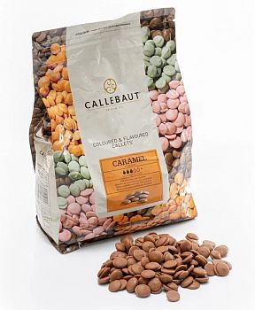 Шоколад молочный со вкусом карамели (Caramel), 31,2% какао, Callebaut, каллеты 250 г