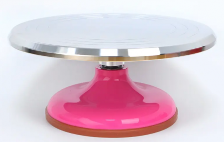 Столик поворотный металлический D31, ярко-розовый