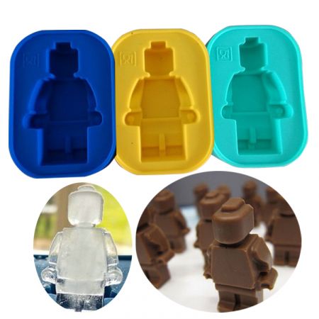 Форма силиконовая для шоколада и льда "Лего-робот", 11,3 х 8 х 2 см