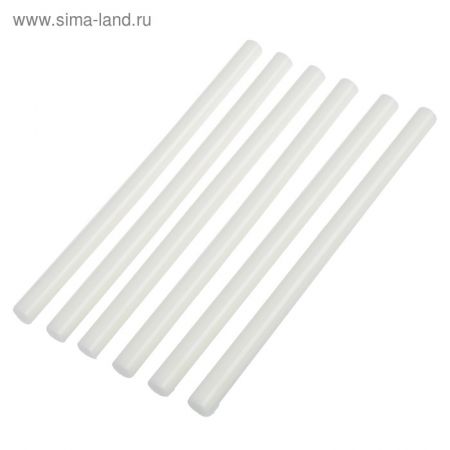 Клеевые стержни ТУНДРА, 11 х 200 мм, белые (по керамике и пластику), 6 шт