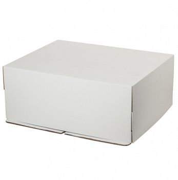 Коробка для торта 600 x 400 x 200 мм гофрокартон белая без окна