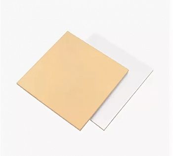Подложка для торта квадратная 20*20 (золото, белая), толщ 1,5 мм