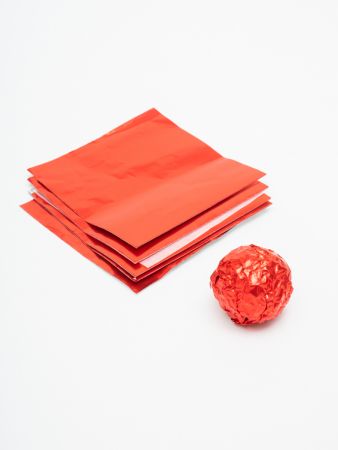 Фольга оберточная для конфет Красная, 8 х 8 см, 100 шт