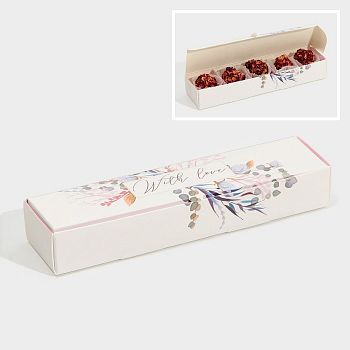 Коробка для 5 конфет «Венок», 5 × 21 × 3.3 см