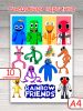 Фотопечать на вафельной бумаге "Радужные друзья", 10 элементов