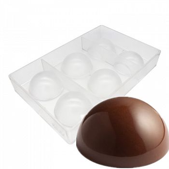 Форма пластиковая для шоколада Полусферы d5,3 см, 27,5 х 17,5 х 4 см, 6 ячеек