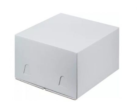 Коробка для торта без окошка, 260*260*180 мм (белая) гофрокартон