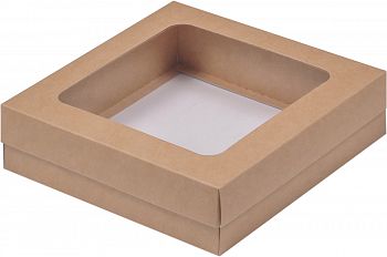 Коробка для клубники в шоколаде 150*150*40 мм (крафт)