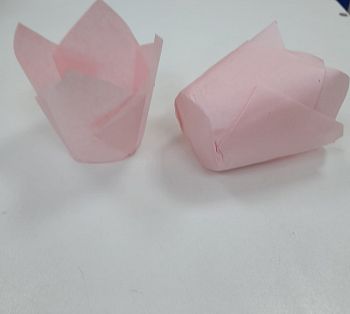 Форма для выпечки "Тюльпан" розовая пастель, 1 шт