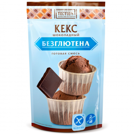 Кекс шоколадный без глютена (смесь для приготовления), 250 г