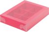 Коробка для конфет с пластиковой крышкой 155*115*30 мм (6) (красная матовая)