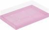 Коробка под муссовые пирожные с пластиковой крышкой 300*195*80 мм (6) (розовая матовая)