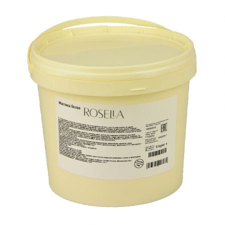 МАСТИКА белая для обтяжки Rosella Plus, IRCA, Италия, 5 кг