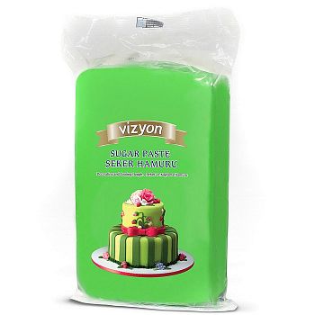 Мастика сахарная зеленая, Vizyon, 500 г