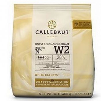 Шоколад белый "Callebaut" 28%, заводская упаковка 400 г
