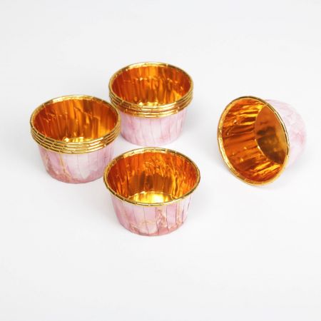 Капсулы для маффинов «Розовый мрамор», 7 × 4 × 5 см, 50 шт
