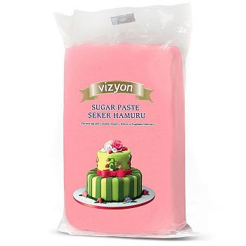 Мастика сахарная розовая, Vizyon, 500 г