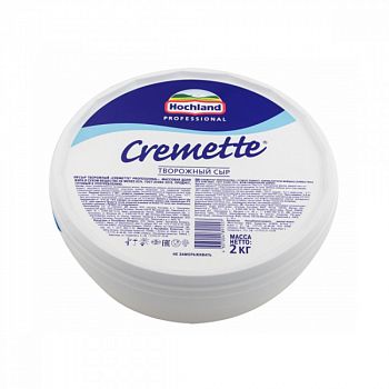 Сыр творожный Cremette 65%, Hochland, 2 кг
