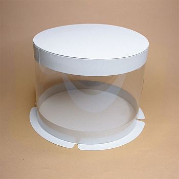 Коробка для торта прозрачная Цилиндр d20 h15 см