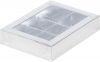 Коробка для конфет с пластиковой крышкой 155*115*30 мм (6) (серебро)
