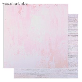 Фотофон двусторонний "Розовая штукатурка и доски" 45 х 45 см, переплётный картон, 980 г/м