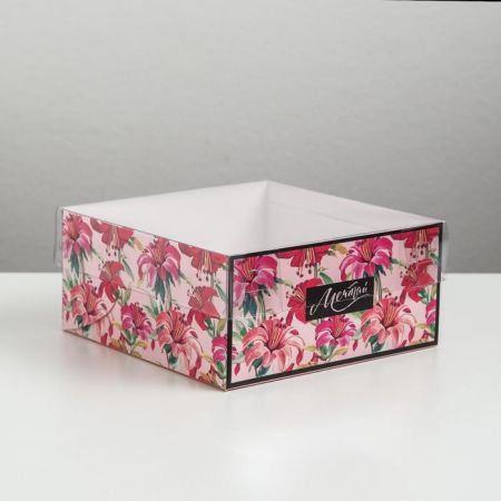 Коробка на 4 капкейка «Мечтай», 16 × 16 × 7.5 см