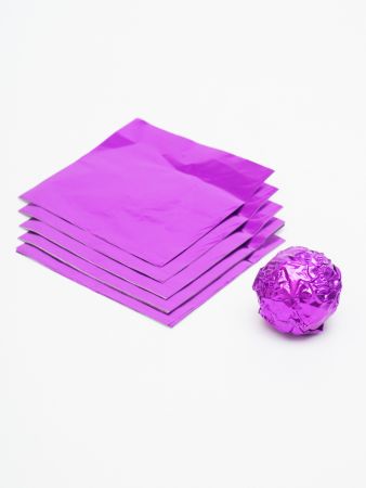 Фольга оберточная для конфет Пурпурная, 8 х 8 см, 100 шт
