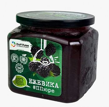 Замороженное фруктовое пюре Proff Puree Ежевика без сахара, 500 г