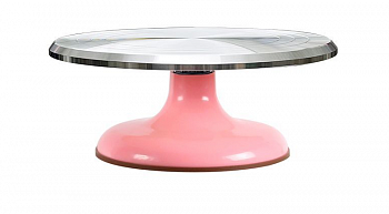 Столик поворотный металлический D25, розовый