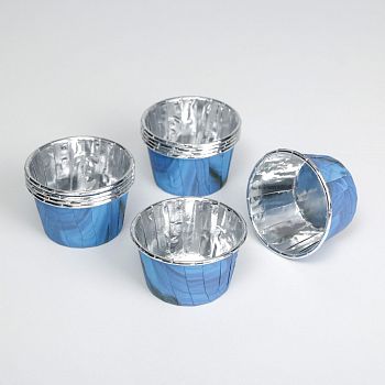 Капсулы для маффинов с бортиком «Синий агат», 7 × 4 × 5 см, 10 шт